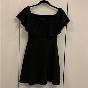 Black Halo off the shoulder fit and flare dress